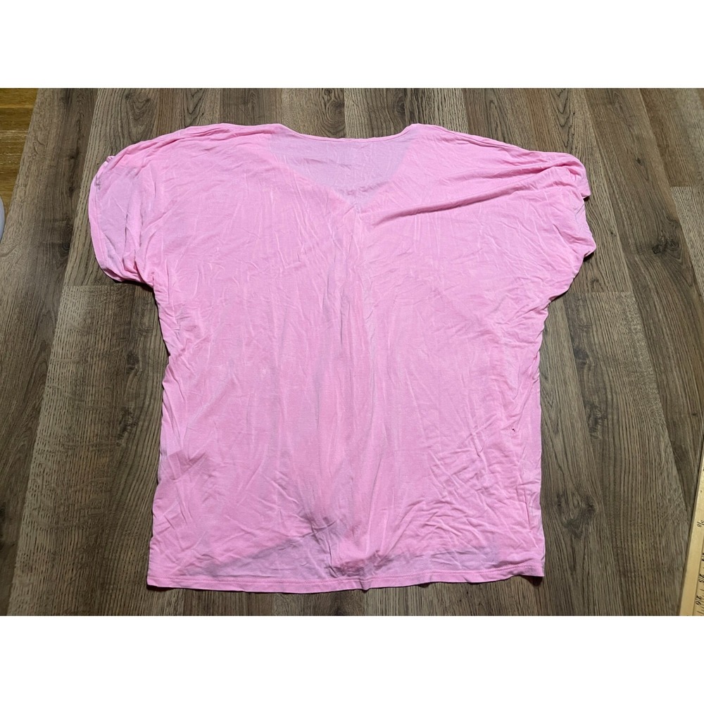 BY JOHNNY Shirt, Women's Size Medium, Pink, V-neck, Short Sleeve - Picture 2 of 9